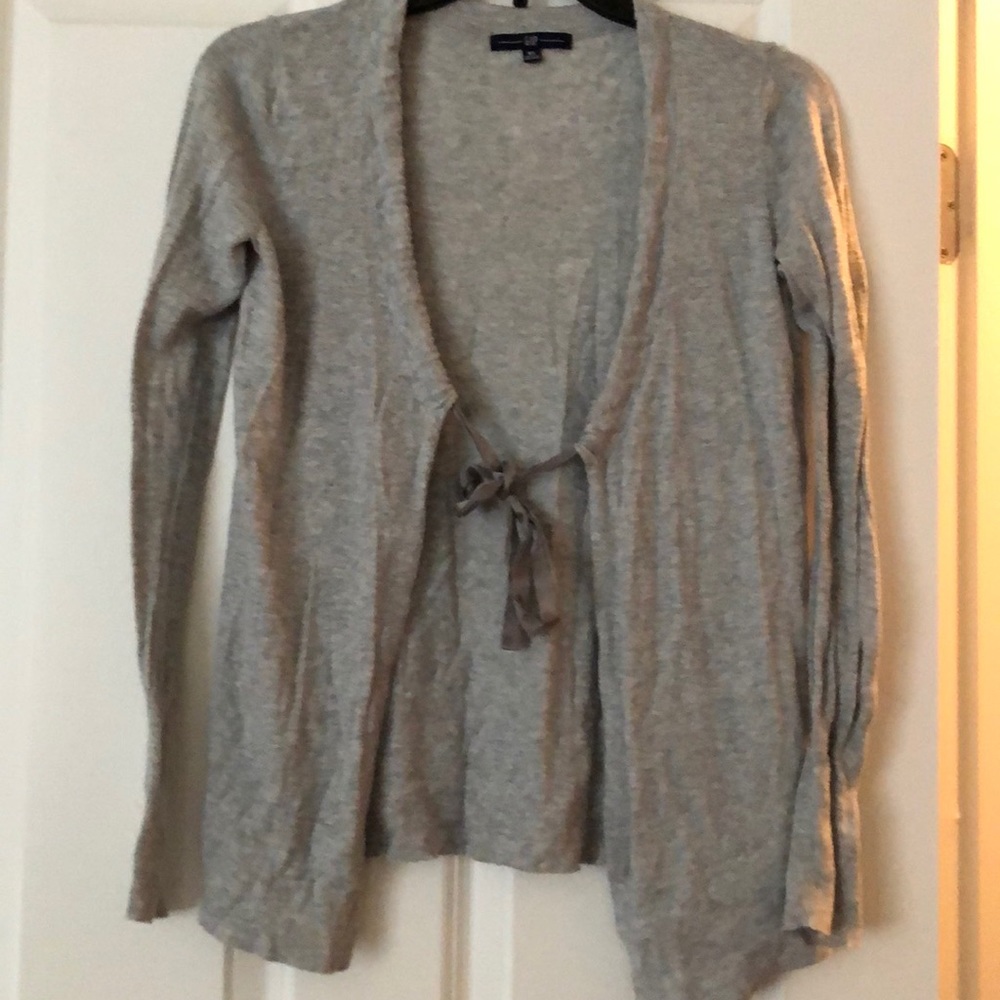 Gap Grey Tie Cardigan